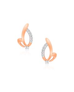 Graceful Rose Gold Diamond Studs