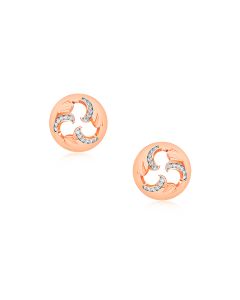 Contemporary Rose Gold Diamond Studs