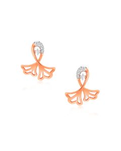 Scintillating Rose Gold Diamond Studs