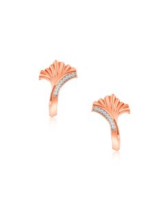 Twinkling Rose Gold Diamond Studs