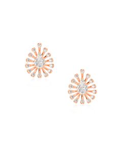 Enticing Rose Gold Diamond Studs