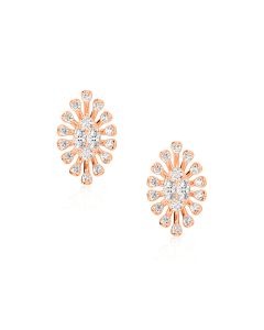 Elegant Rose Gold Diamond Studs