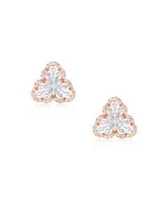 Brilliant Rose Gold Diamond Studs