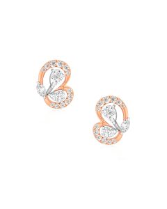 Amazing Rose Gold Fine Diamond Studs