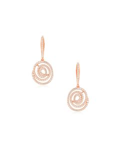 Contemporary Swirl Diamond Earrings