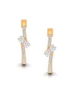 Glittering Knot Diamond Earrings