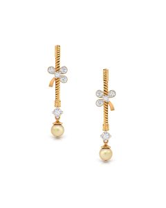 Magical Resplendence Diamond Pearl Hoops