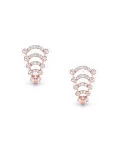 Alluring Rose Gold Diamond Hoops