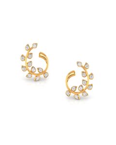 Blooming spiral diamond studs