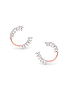 Excellent Elegant Hoops Diamond Earrings