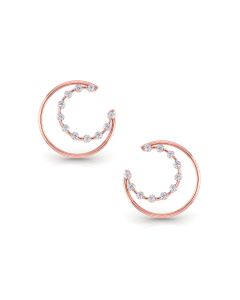 Twin Hoop Diamond Earrings