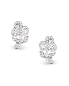 Scintillating Flower Diamond Earrings