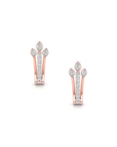 Shining Candle Diamond Hoops