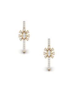 Charming flower diamond earrings