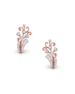 Glossy Floral Vine Earrings