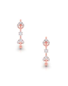 Contemporary Vine Diamond Earrings