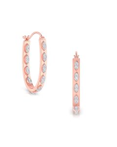 Artistic Excellence Diamond Hoop Earrings