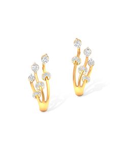 Mesmerising Gold Toned Diamond Studs