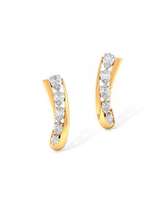 Marvellous Gold Toned Diamond Studs