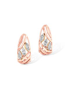 Stunning Rose Gold Diamond Stud Earrings