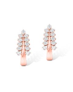 Spectacular Rose Gold Diamond Stud Earrings