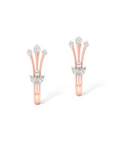 Amazing Rose Gold Diamond Stud Earrings