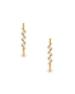 Dainty Dazzle Diamond Hoop Earrings