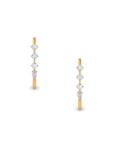 Creative Fancy Diamond Hoop Earrings