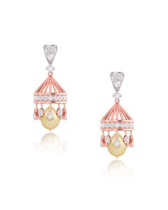 Alluring Conical Mesh Jhumka DiamondEarrings