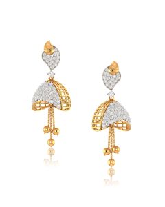 Glorious Gold Diamond Jhumka