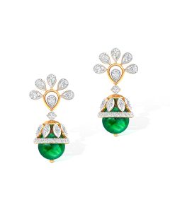 Aura Contrasting Diamond Pearl Earrings