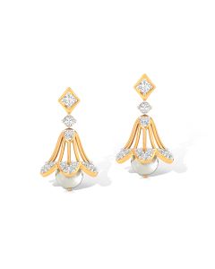 Pearl Gold Diamond Jhumkis