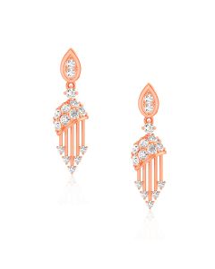 Stylish Rosy Gold Diamond Earrings