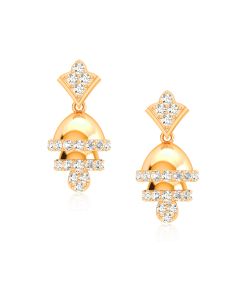 Classy Gold Diamond Earrings